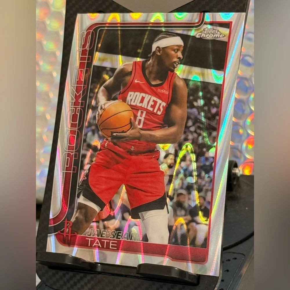 2025-26 Topps Chrome Basketball RayWave Refractors #59 Jae'Sean Tate - Rockets - Picture 2 of 4